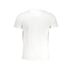White cotton men's T-shirt by Cavalli Class featuring a classic fit and subtle branding front view.