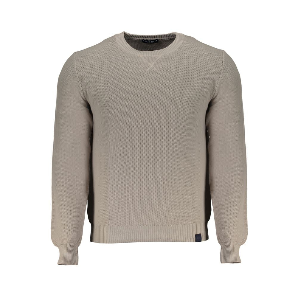 North Sails Grigio cotton men's sweater displayed on a hanger, showcasing its casual fit and soft fabric.