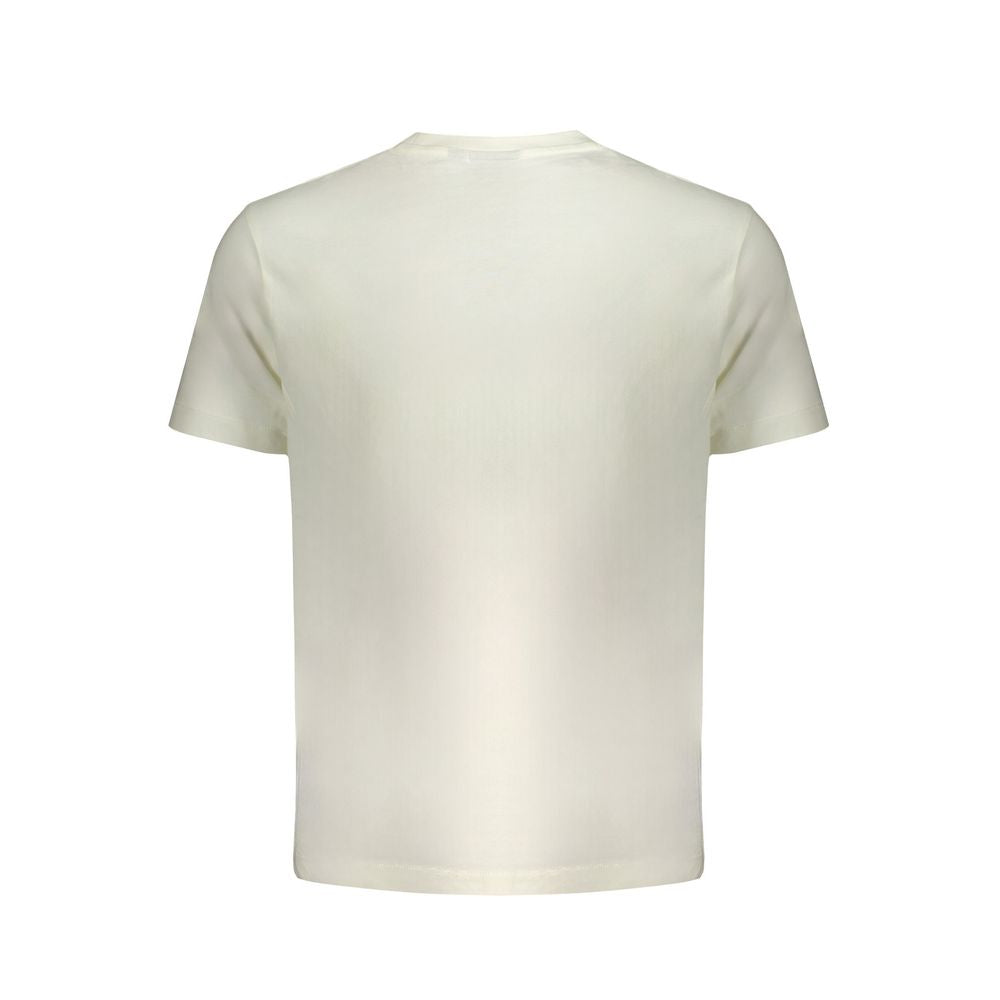 Wrangler Bianco cotton men's T-shirt with crew neck and short sleeves, casual style, plain white fabric.
