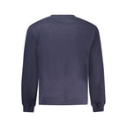Blue cotton men's sweatshirt by Napapijri, featuring a comfortable fit and casual style.