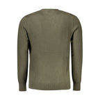 North Sails Verde cotton men's sweater with crewneck design, showcasing a green color and soft knit fabric.