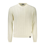 White North Sails men's wool sweater with a classic crewneck design, featuring a textured knit pattern.