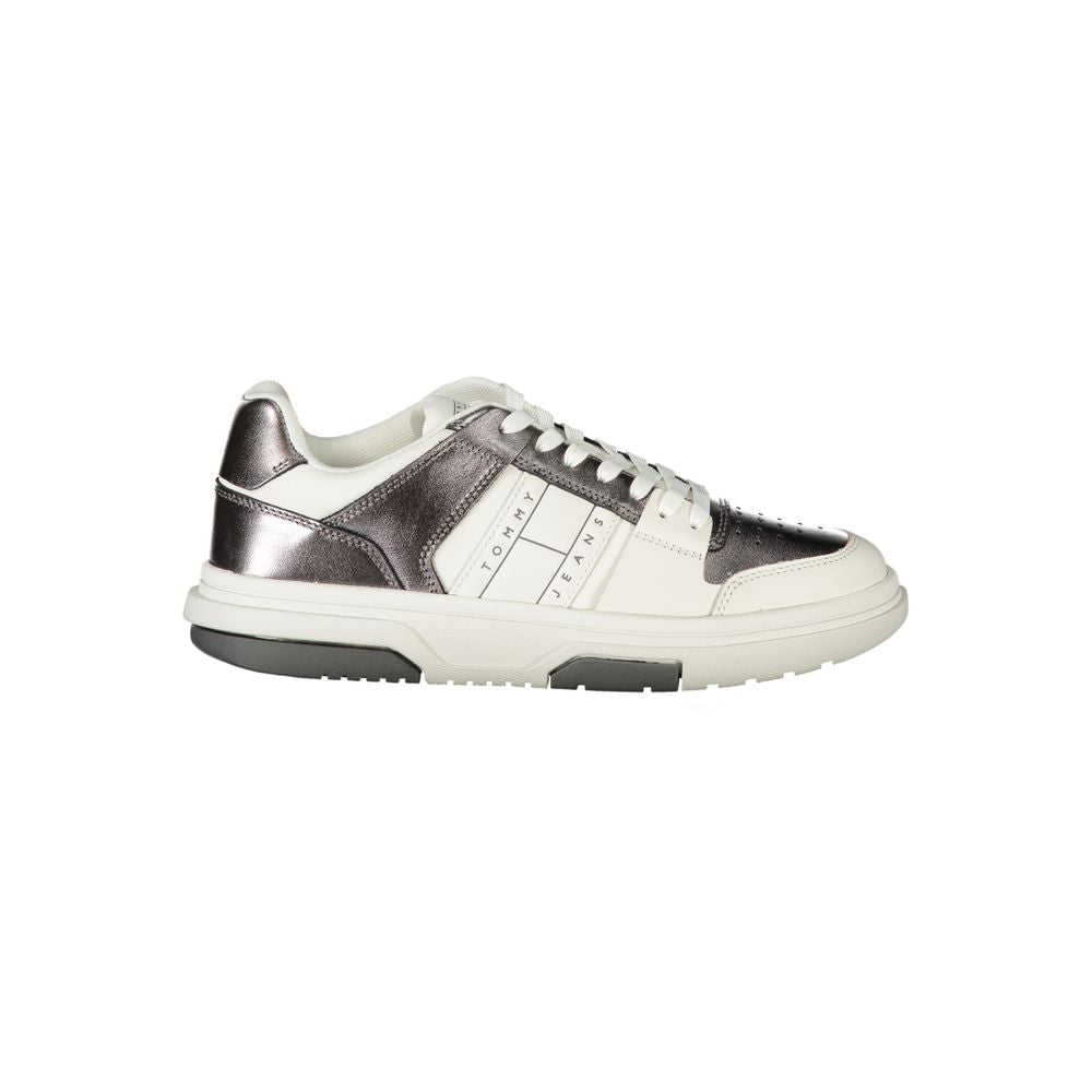 Tommy Hilfiger Bianco polyurethane women's sneakers with white design and sporty style, featuring brand logo and comfortable sole