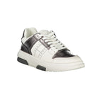 Tommy Hilfiger Bianco polyurethane women's sneakers featuring white design and sporty style with laces and rubber soles.