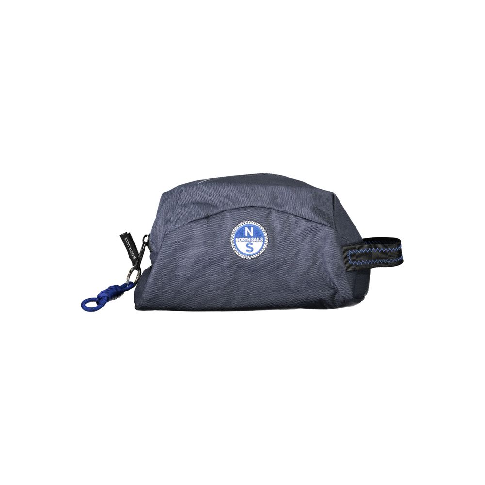North Sails black polyester men's backpack with multiple compartments and adjustable straps, suitable for travel or daily use.