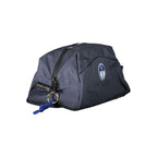 North Sails black polyester men's backpack with multiple compartments and adjustable straps, perfect for everyday use.