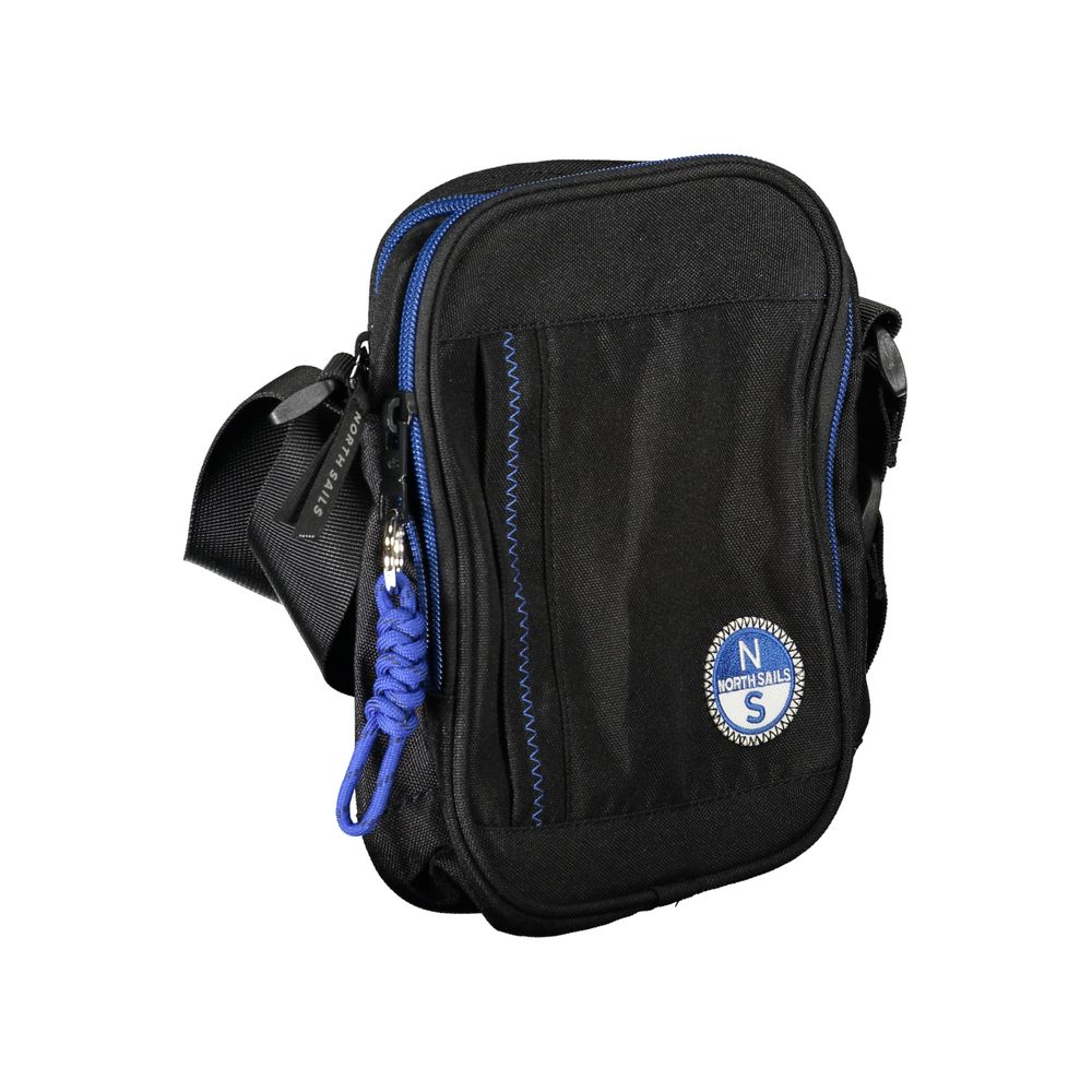 North Sails Nero polyester men's shoulder bag with adjustable strap and multiple compartments, casual and functional accessory.