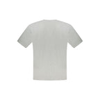 North Sails Grigio cotton men's T-shirt displayed flat, featuring a classic crew neck and minimalist design.