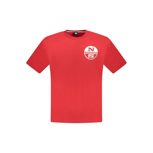North Sails Red Cotton Men T-Shirt North Sails