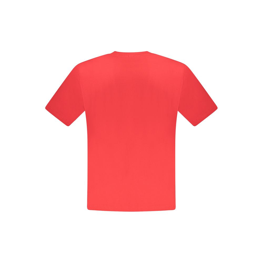 North Sails Rosso Cotton Men’s T-Shirt, front view showing red color and classic crew neck design.