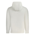 Calvin Klein white cotton men's sweatshirt with crew neck and long sleeves, casual style, front logo detail.