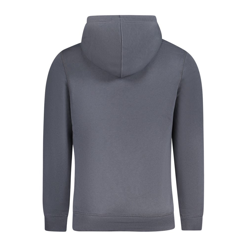 Calvin Klein Blu cotton men's sweatshirt with crewneck and long sleeves, featuring the iconic Calvin Klein logo.