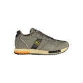 Blauer Grigio Poliuretano men's sneaker with gray upper, white sole, and lace-up design, casual footwear for everyday wear.