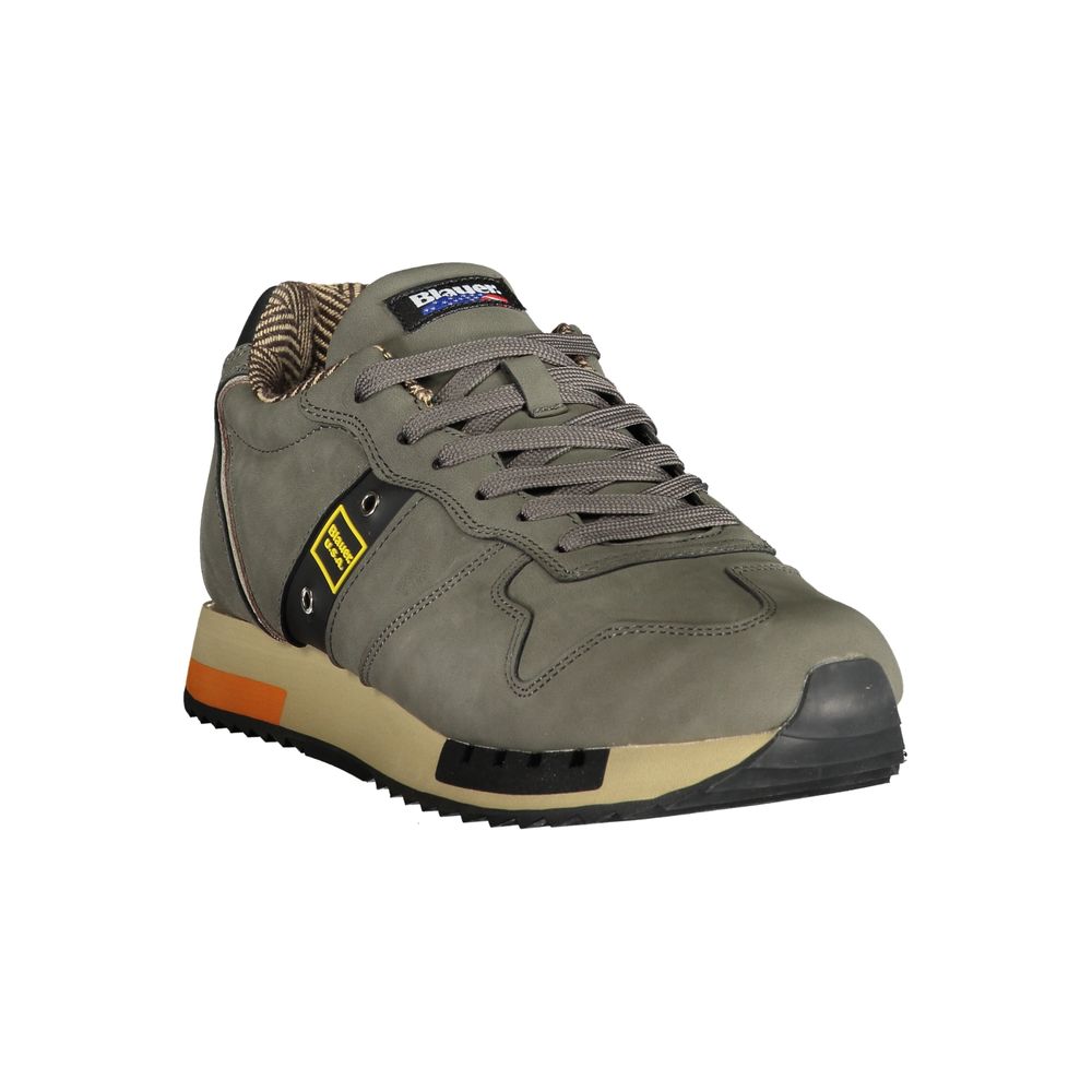 Blauer Grigio Poliuretano men's sneaker showing grey synthetic material, lace-up design, and sporty style.