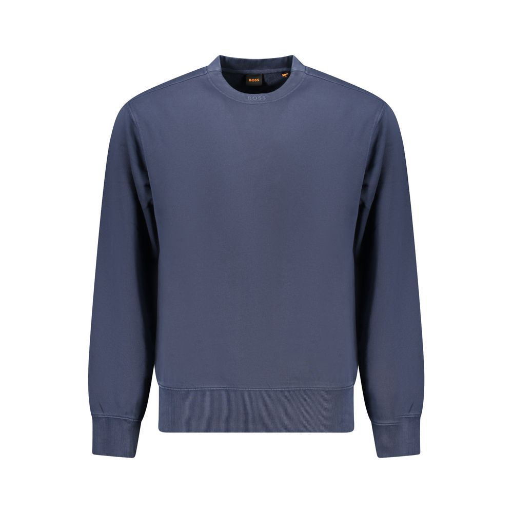 Hugo Boss Blue Cotton Men Sweater Hugo Boss