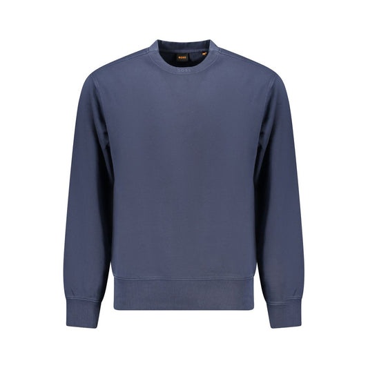 Hugo Boss Blue Cotton Men Sweater Hugo Boss