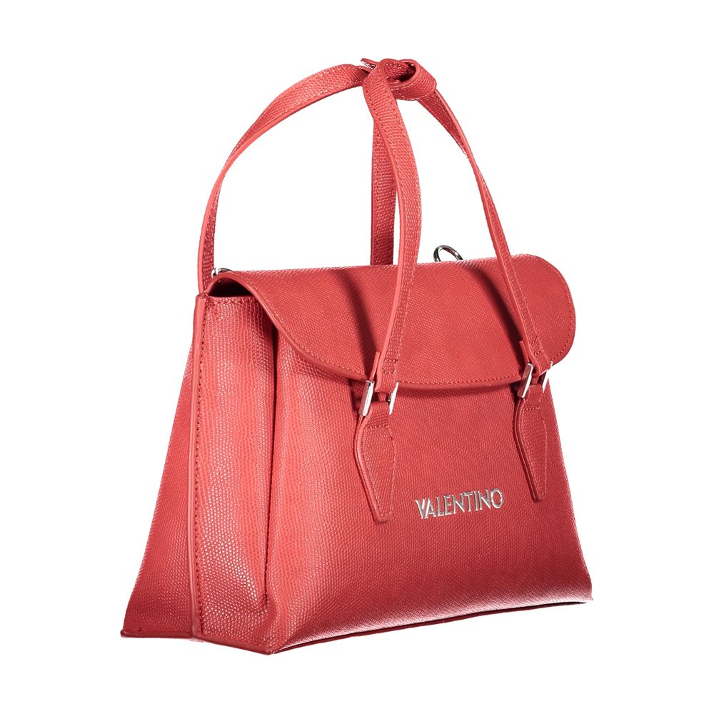 Mario Valentino Rosso polyurethane Donna bag with handles and shoulder strap, stylish and versatile for everyday use