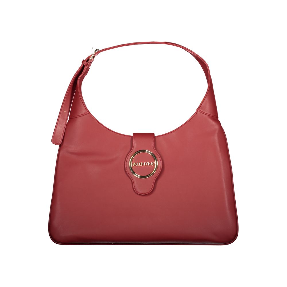 Mario Valentino Rosso women's polyurethane bag with sleek design and top handle, perfect for stylish everyday use.