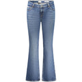 Guess Jeans Blu cotton women's jeans featuring classic five-pocket design and a slim fit style.