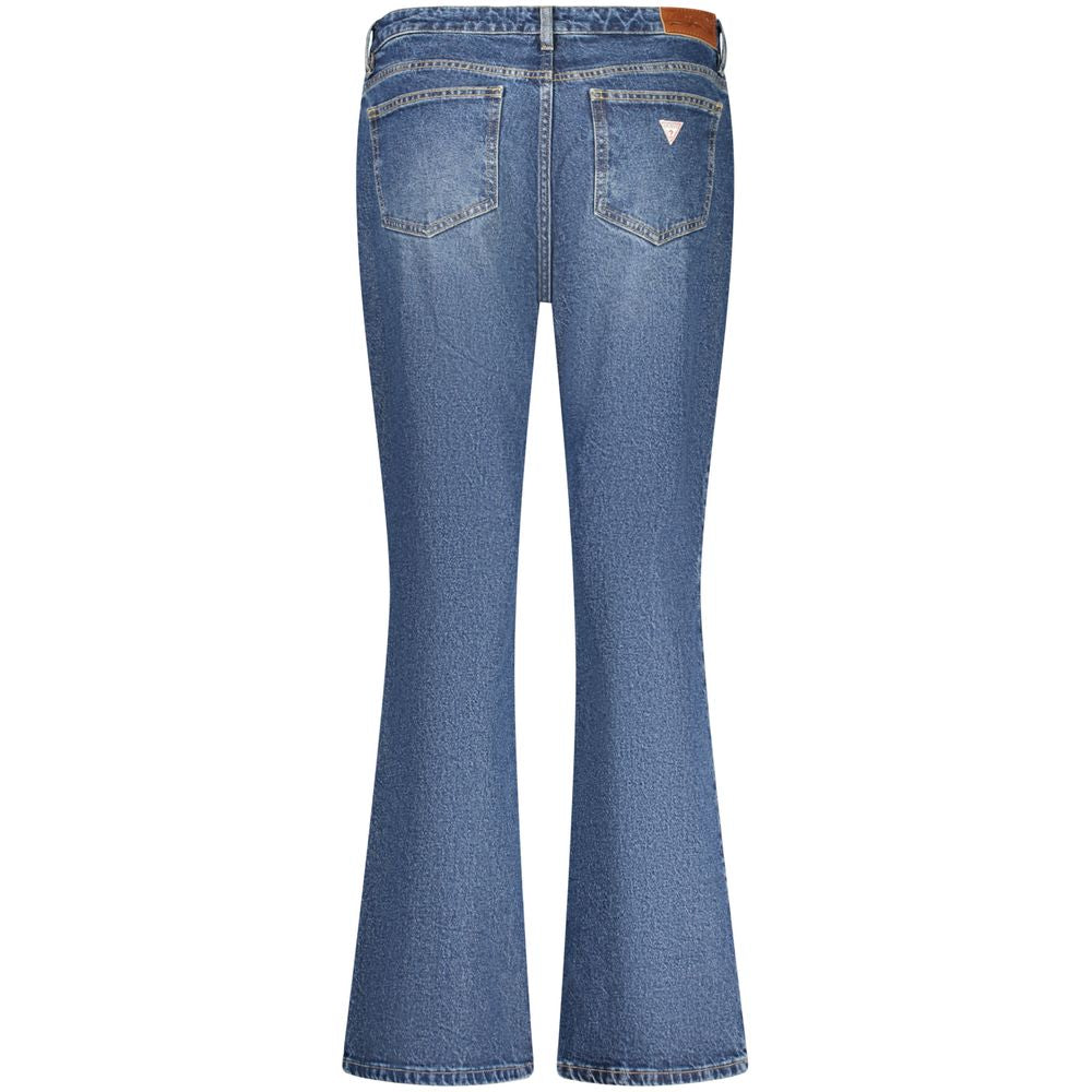 Guess Jeans Blu cotton women's jeans, front view showing classic fit and blue denim fabric.