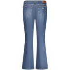 Guess Jeans Blu cotton women's jeans, front view showing classic fit and blue denim fabric.