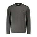 Wrangler black men's cotton sweatshirt featuring a crew neck, long sleeves, and a relaxed fit.
