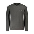 Wrangler black men's cotton sweatshirt featuring a crew neck, long sleeves, and a relaxed fit.