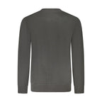Wrangler black cotton men's sweatshirt with a crew neck and long sleeves, casual and comfortable for everyday wear.