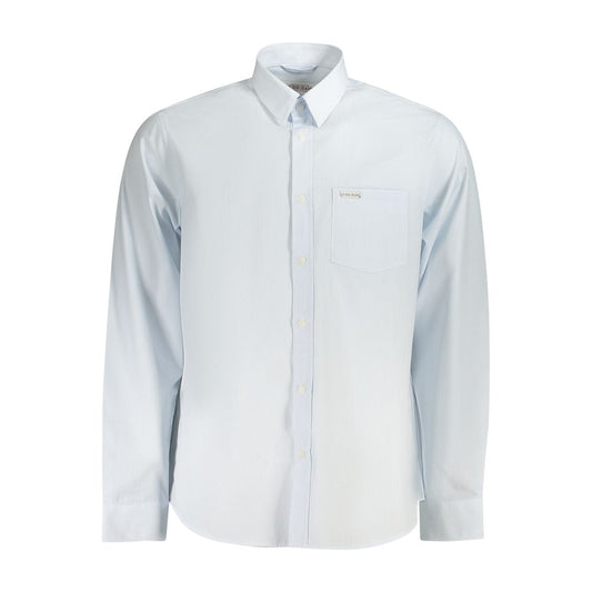 Guess Jeans Light Blue Cotton Men Shirt Guess Jeans