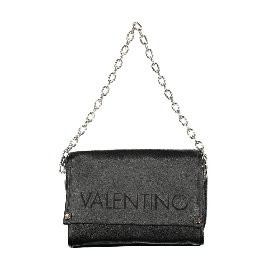 Mario Valentino Nero women's bag made of polyurethane, with a sleek design and shoulder strap, stylish and versatile accessory.