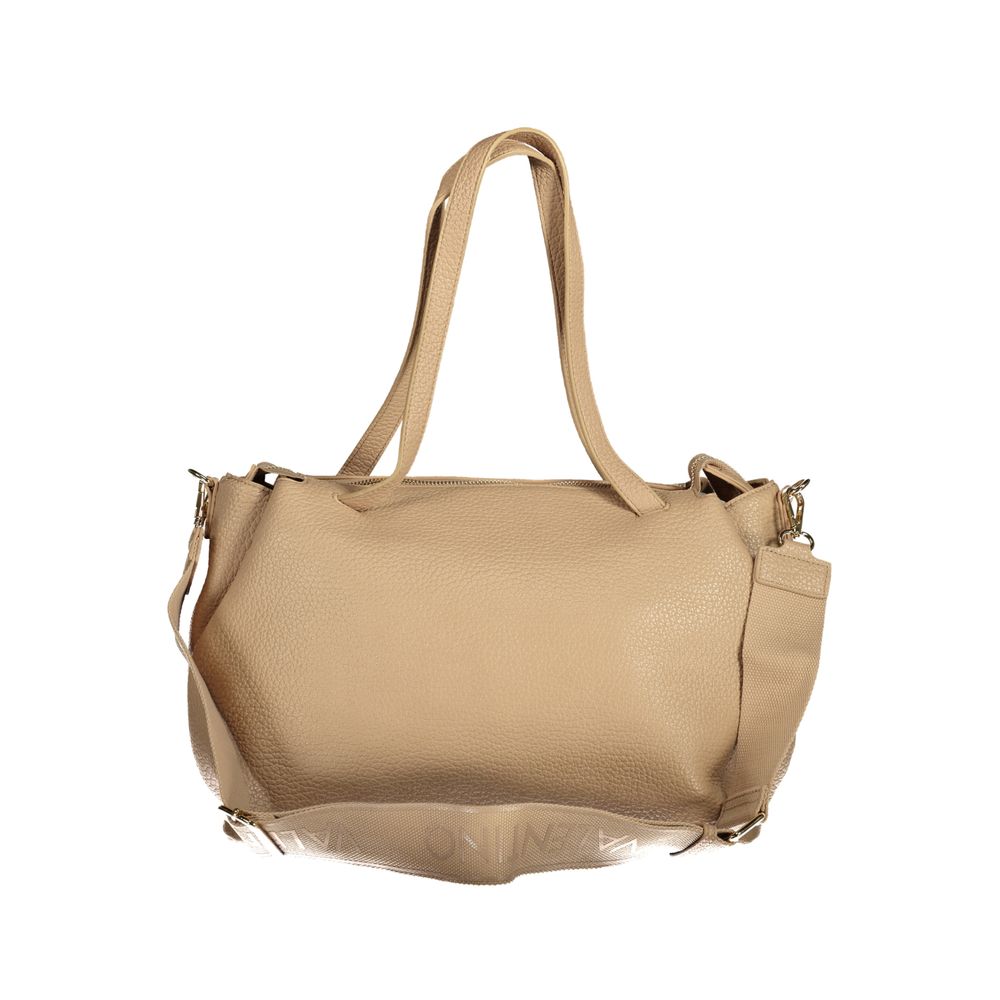 Mario Valentino beige polyurethane women's bag with adjustable shoulder strap, stylish and versatile accessory for everyday use