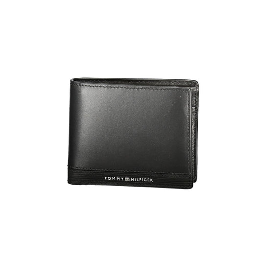 Tommy Hilfiger Black Leather Men Wallet Tommy Hilfiger