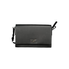 Black Calvin Klein women's polyester bag with sleek design and top handles, suitable for casual and everyday use.
