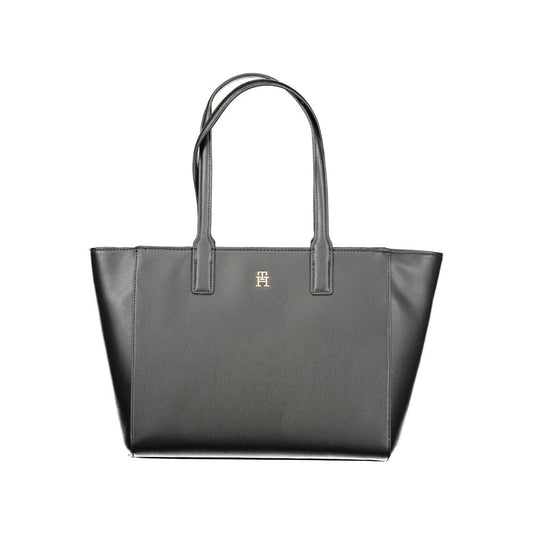 Tommy Hilfiger Black Recycled Polyester Women Handbag Tommy Hilfiger