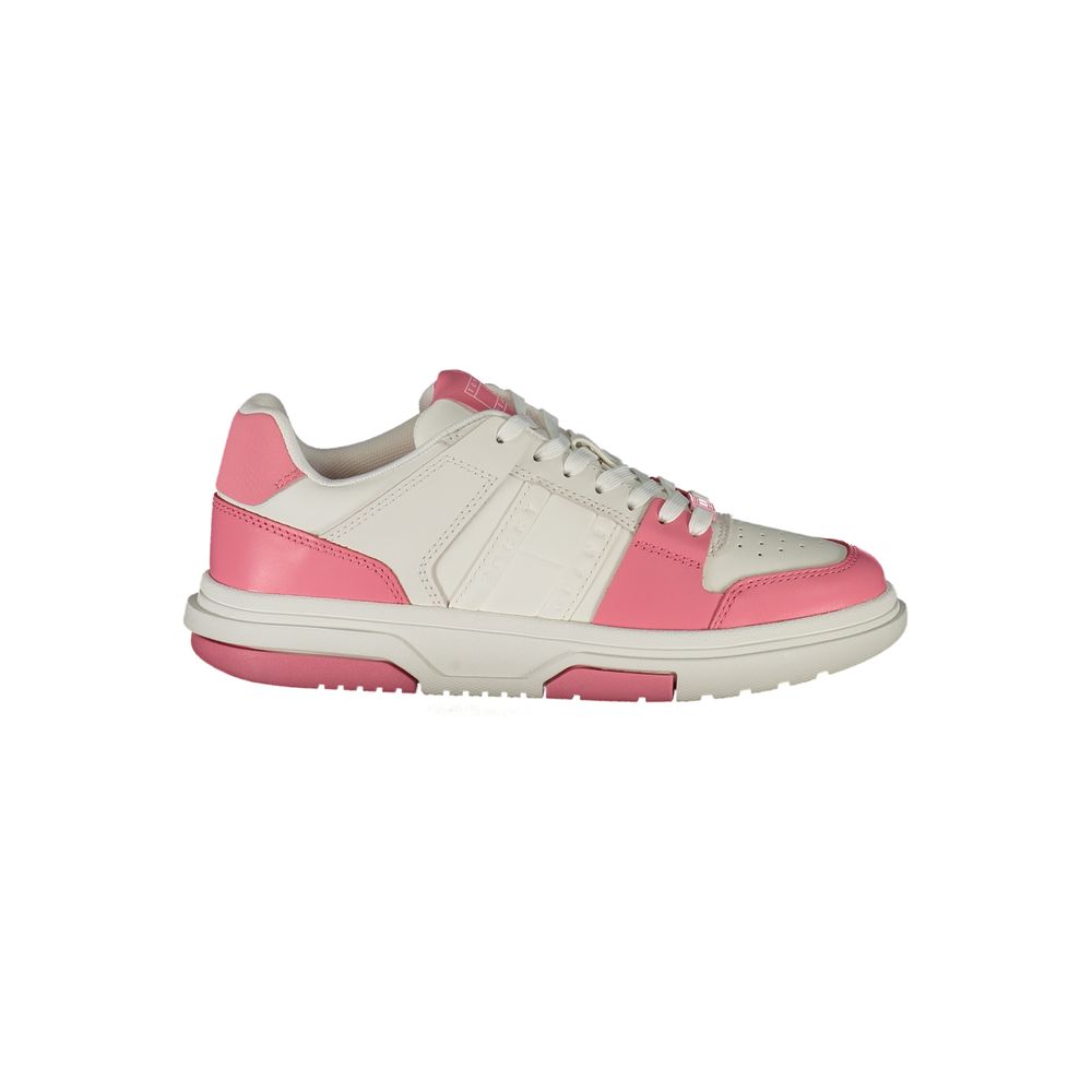 Tommy Hilfiger Rosa poliuretano donna sneaker with white sole and stylish design, perfect for casual wear.