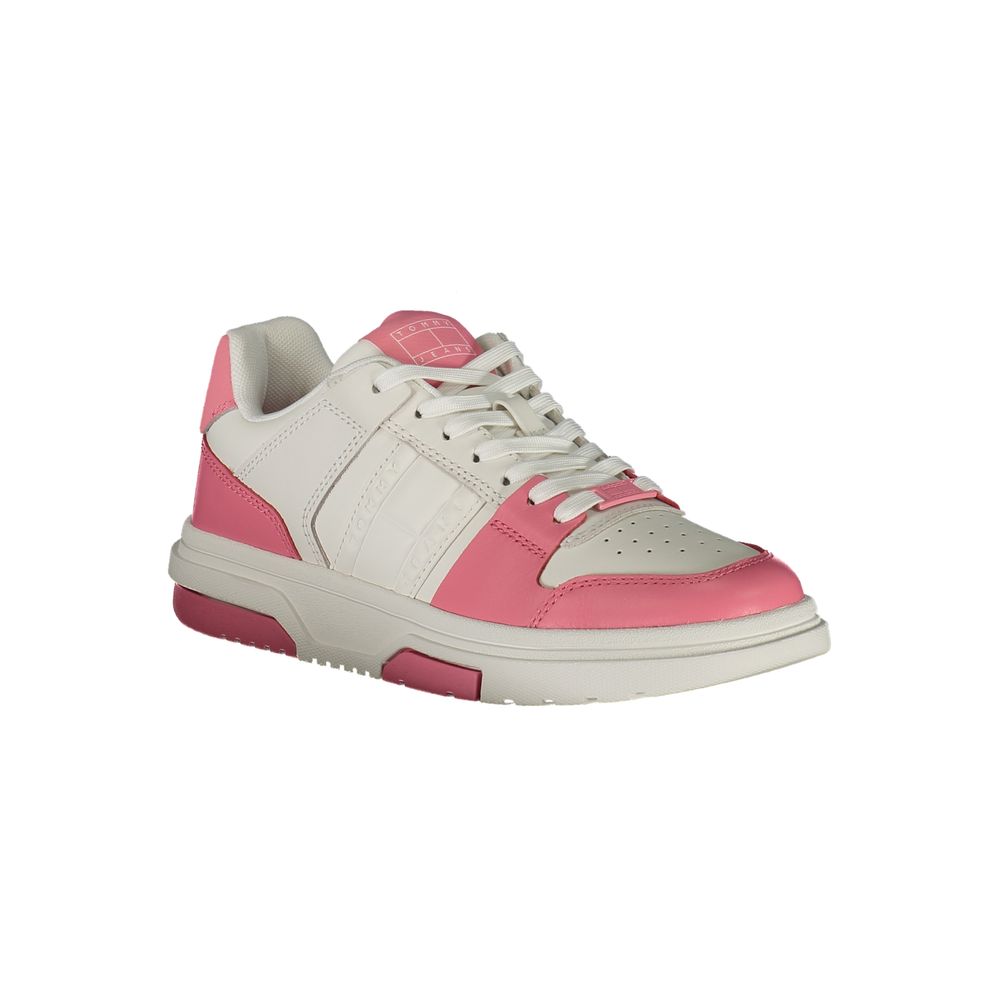 Tommy Hilfiger Rosa Donna sneaker in polyurethane with polka dot design, casual athletic shoe for women.