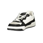 Black Tommy Hilfiger men's sneaker made of polyurethane with a sleek design and stylish logo details.