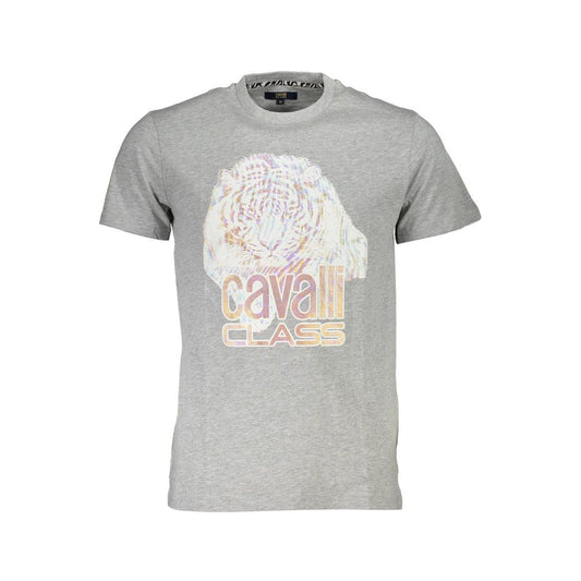 Cavalli Class Brown Cotton Men T-Shirt Cavalli Class