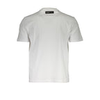 White cotton men's T-shirt by Plein Sport, featuring a classic fit and comfortable fabric, displayed on a plain background.