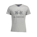 Light gray La Martina men's cotton T-shirt with a crew neckline and subtle brand logo on the chest.