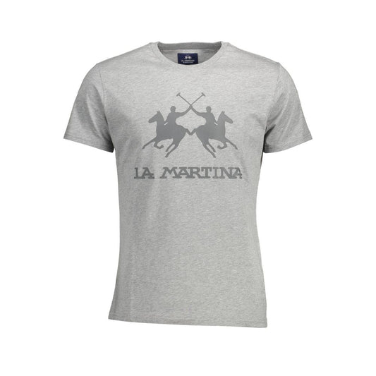 La Martina Grigio Cotton Men's T-Shirt La Martina