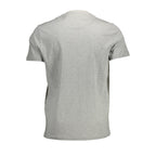 Harmont & Blaine men's gray cotton T-shirt with crew neckline and short sleeves, casual apparel for everyday wear