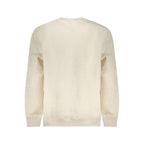 Beige cotton men's sweatshirt by Tommy Hilfiger with crew neck and brand logo detail.