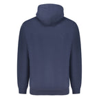 Tommy Hilfiger blue cotton men's sweatshirt with logo detailing, casual fit, and ribbed cuffs and hem.