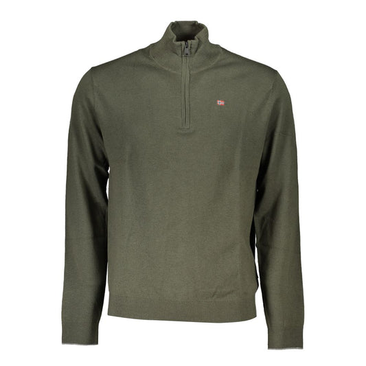 Napapijri Green Fabric Men Sweater Napapijri