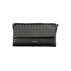 Calvin Klein black polyester women’s shoulder bag with sleek design and adjustable strap.