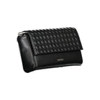 Calvin Klein black polyester women's shoulder bag with sleek design and shoulder strap, stylish accessory for everyday use.