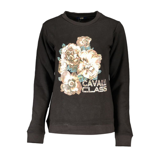 Cavalli Class Black Cotton Women Sweater Cavalli Class