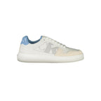 Calvin Klein Bianco Leather Mens Sneaker showing white leather upper and casual athletic design.