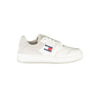 Tommy Hilfiger Bianco leather women's sneaker featuring white design and stylish casual athletic style.